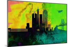 San Francisco City Skyline-NaxArt-Mounted Art Print