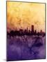 San Francisco City Skyline-Michael Tompsett-Mounted Art Print