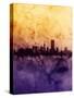 San Francisco City Skyline-Michael Tompsett-Stretched Canvas