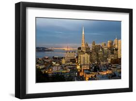 San Francisco-City Sunset-null-Framed Art Print