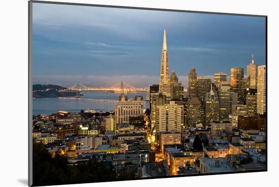 San Francisco-City Sunset-null-Mounted Art Print