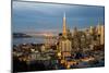 San Francisco-City Sunset-null-Mounted Art Print