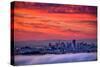 San Francisco Cityscape at Sunrise and Sweet Candy Skies-Vincent James-Stretched Canvas