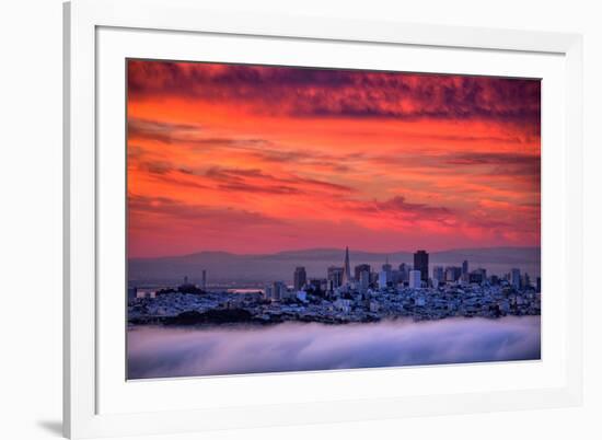 San Francisco Cityscape at Sunrise and Sweet Candy Skies-Vincent James-Framed Photographic Print