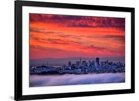 San Francisco Cityscape at Sunrise and Sweet Candy Skies-Vincent James-Framed Photographic Print