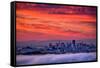 San Francisco Cityscape at Sunrise and Sweet Candy Skies-Vincent James-Framed Stretched Canvas