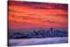 San Francisco Cityscape at Sunrise and Sweet Candy Skies-Vincent James-Stretched Canvas