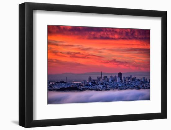 San Francisco Cityscape at Sunrise and Sweet Candy Skies-Vincent James-Framed Photographic Print