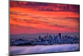 San Francisco Cityscape at Sunrise and Sweet Candy Skies-Vincent James-Mounted Photographic Print