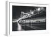 San Francisco Cityscape in Black and White, Bay Bridge-Vincent James-Framed Premium Photographic Print