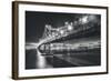 San Francisco Cityscape in Black and White, Bay Bridge-Vincent James-Framed Photographic Print