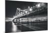 San Francisco Cityscape in Black and White, Bay Bridge-Vincent James-Mounted Photographic Print