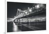 San Francisco Cityscape in Black and White, Bay Bridge-Vincent James-Framed Photographic Print