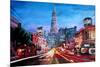 San Francisco - Columbus St with Cafe Vesuvio-Markus Bleichner-Mounted Art Print