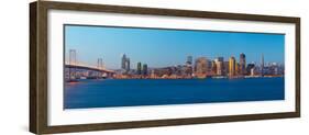 San Francisco Financial District and the Bay Bridge at Dawn, San Francisco, California, Usa 2013-null-Framed Photographic Print