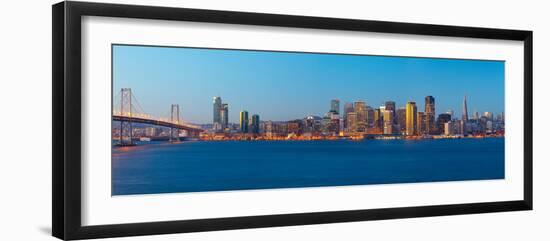 San Francisco Financial District and the Bay Bridge at Dawn, San Francisco, California, Usa 2013-null-Framed Photographic Print