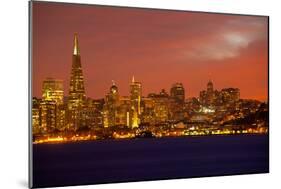 San Francisco Financial District at Dusk, San Francisco, California, Usa 2013-null-Mounted Photographic Print