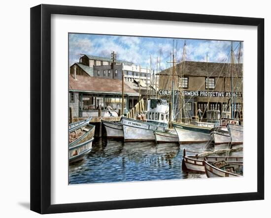 San Francisco Fishrman's Wharf 1941-Stanton Manolakas-Framed Giclee Print