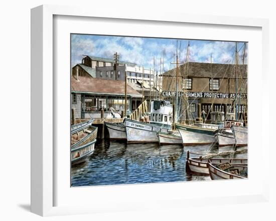 San Francisco Fishrman's Wharf 1941-Stanton Manolakas-Framed Giclee Print