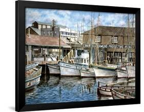 San Francisco Fishrman's Wharf 1941-Stanton Manolakas-Framed Premium Giclee Print