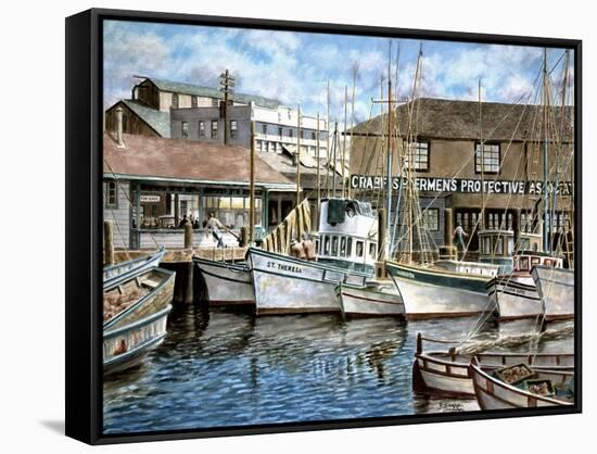 San Francisco Fishrman's Wharf 1941-Stanton Manolakas-Framed Stretched Canvas