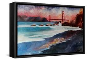 San Francisco Golden Gate at Dawn-Markus Bleichner-Framed Stretched Canvas