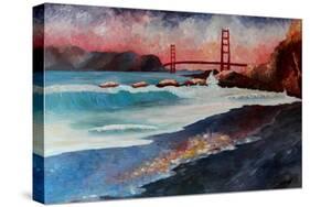 San Francisco Golden Gate at Dawn-Markus Bleichner-Stretched Canvas