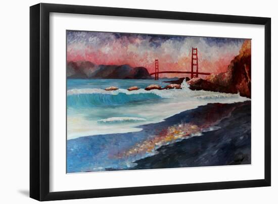 San Francisco Golden Gate at Dawn-Markus Bleichner-Framed Art Print