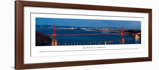 San Francisco - Golden Gate at Night - Unframed-Christopher Gjevre-Framed Art Print