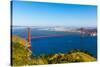 San Francisco Golden Gate Bridge GGB from Marin Headlands in California USA-holbox-Stretched Canvas