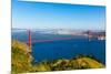 San Francisco Golden Gate Bridge GGB from Marin Headlands in California USA-holbox-Mounted Photographic Print