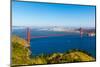 San Francisco Golden Gate Bridge GGB from Marin Headlands in California USA-holbox-Mounted Photographic Print