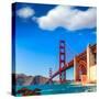 San Francisco Golden Gate Bridge GGB from Marshall Beach in California USA-holbox-Stretched Canvas