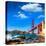 San Francisco Golden Gate Bridge GGB from Marshall Beach in California USA-holbox-Stretched Canvas