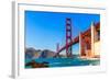 San Francisco Golden Gate Bridge GGB from Marshall Beach in California USA-holbox-Framed Photographic Print