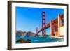 San Francisco Golden Gate Bridge GGB from Marshall Beach in California USA-holbox-Framed Photographic Print