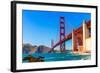 San Francisco Golden Gate Bridge GGB from Marshall Beach in California USA-holbox-Framed Photographic Print