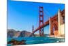 San Francisco Golden Gate Bridge GGB from Marshall Beach in California USA-holbox-Mounted Photographic Print