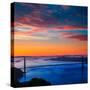 San Francisco Golden Gate Bridge Sunrise California USA from Marin Headlands-holbox-Stretched Canvas