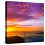 San Francisco Golden Gate Bridge Sunrise California USA from Marin Headlands-holbox-Stretched Canvas