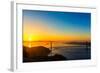 San Francisco Golden Gate Bridge Sunrise California USA from Marin Headlands-holbox-Framed Photographic Print