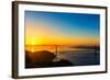 San Francisco Golden Gate Bridge Sunrise California USA from Marin Headlands-holbox-Framed Photographic Print