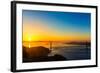 San Francisco Golden Gate Bridge Sunrise California USA from Marin Headlands-holbox-Framed Photographic Print