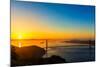 San Francisco Golden Gate Bridge Sunrise California USA from Marin Headlands-holbox-Mounted Photographic Print