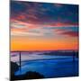 San Francisco Golden Gate Bridge Sunrise California USA from Marin Headlands-holbox-Mounted Photographic Print