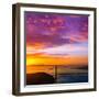 San Francisco Golden Gate Bridge Sunrise California USA from Marin Headlands-holbox-Framed Photographic Print