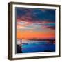 San Francisco Golden Gate Bridge Sunrise California USA from Marin Headlands-holbox-Framed Photographic Print