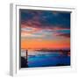 San Francisco Golden Gate Bridge Sunrise California USA from Marin Headlands-holbox-Framed Photographic Print