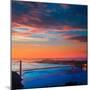 San Francisco Golden Gate Bridge Sunrise California USA from Marin Headlands-holbox-Mounted Photographic Print