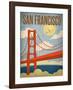 San Francisco – Golden Gate Bridge-Renee Pulve-Framed Art Print